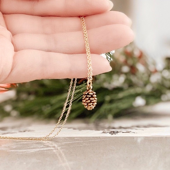 “Fallen Treasure” Pine Cone Fall Minimal Jewelry - Picture 2 of 12